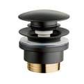 Solid Surface Sanitair popup plug zwart product photo