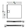 HI-MACS® Douchebak CST-90-90S S028 product photo