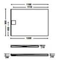 HI-MACS® Douchebak CST-90-120S S028 product photo